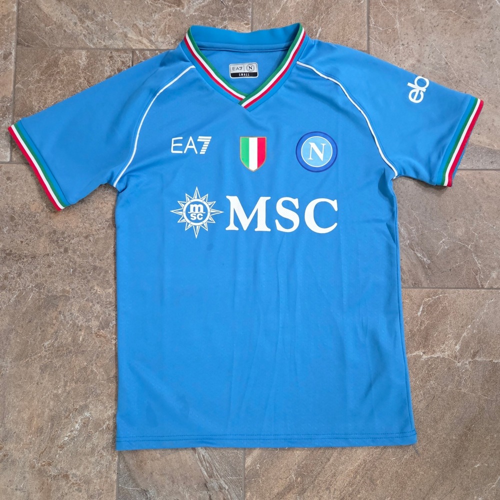 Napoli SSC EA7‎ 2022-23 Football Jersey Small Serie A Soccer eBay Patch